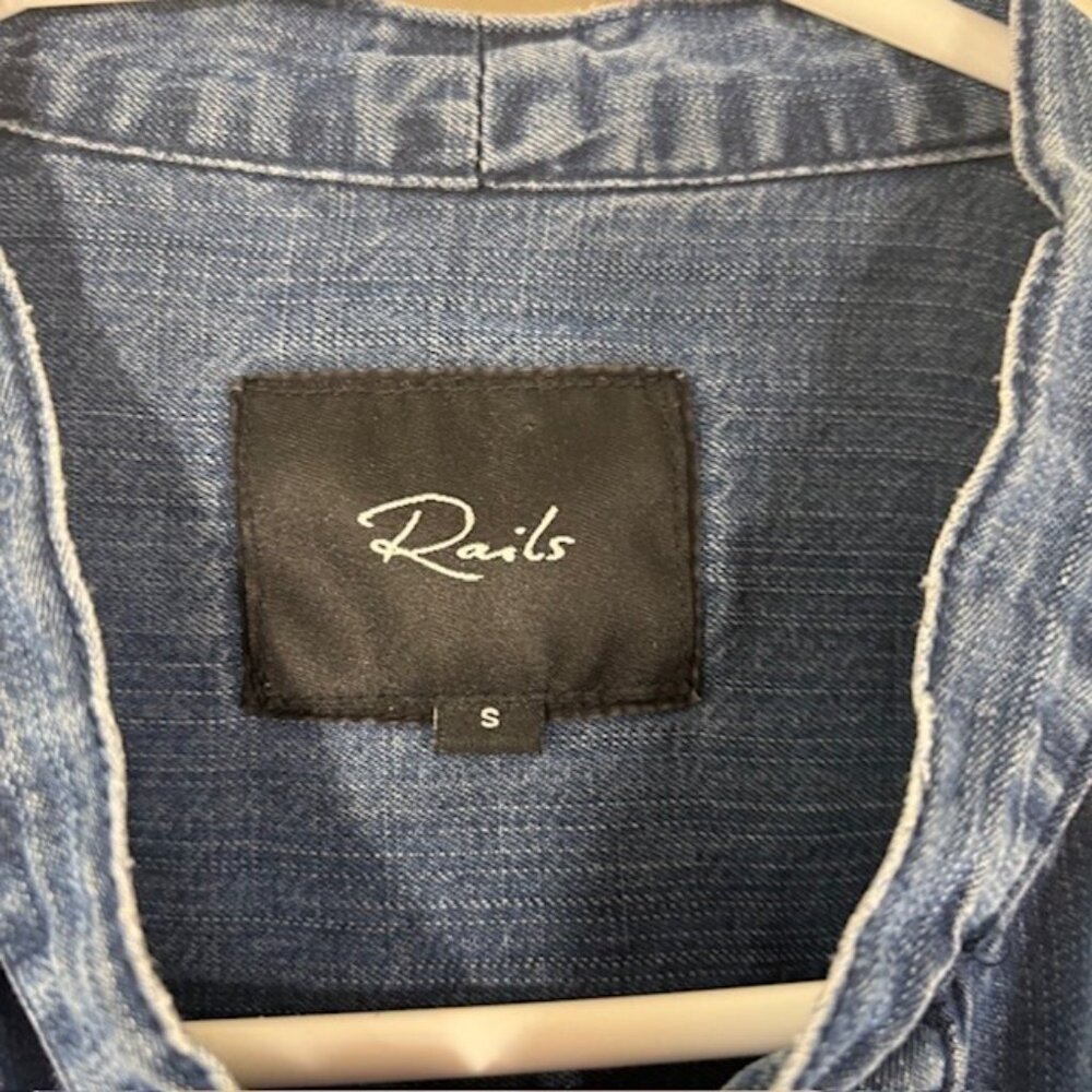 Rails Small Rosalee Chambray Denim Lyocell Button… - image 3